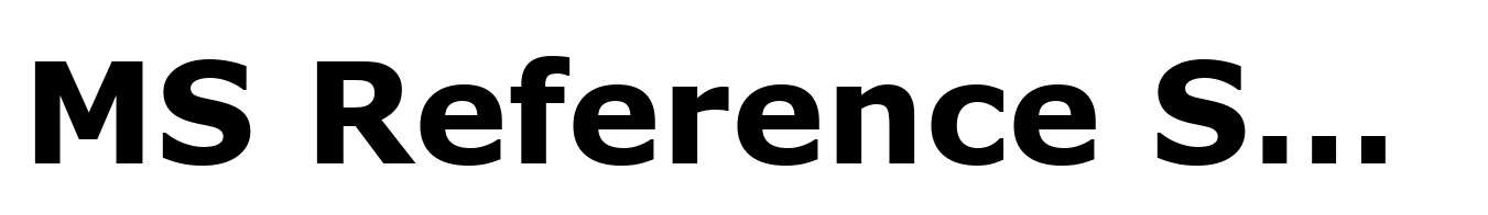 MS Reference Sans Serif Bold